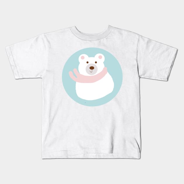 Winter Bear Kids T-Shirt by KathyO